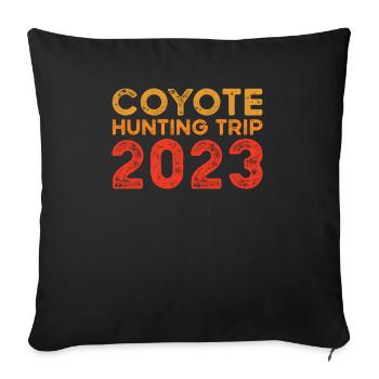 Coyote Jäger - Sofakissenbezug 45 x 45 cm - Schwarz - Vorne