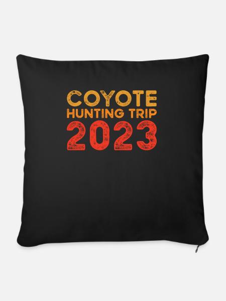 Coyote Jäger - Sofakissenbezug 45 x 45 cm - Schwarz