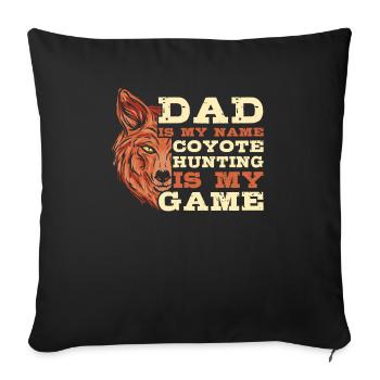 Coyote Jäger - Sofakissenbezug 45 x 45 cm - Schwarz - Vorne
