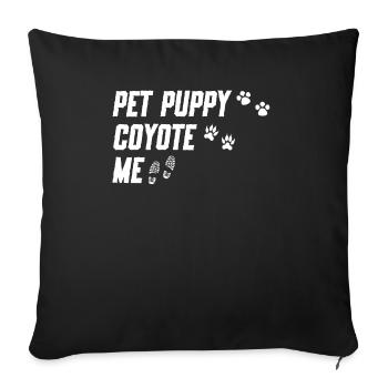 Chasseurs de coyotes - Housse de coussin décorative 45 x 45 cm - noir - Devant