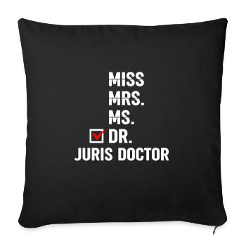 Law Student - Sofa pillowcase 17,3'' x 17,3'' (45 x 45 cm) - black - Front