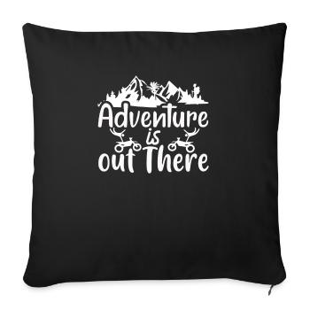 Hiking Hikers Camping funny saying - Sofa pillowcase 17,3'' x 17,3'' (45 x 45 cm) - black - Front