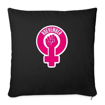 Novembre Roevember Design Rose - Housse de coussin décorative 45 x 45 cm - noir - Devant