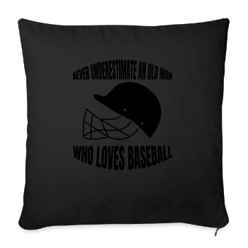 Baseball Baseball Game Baseball Lover Gift - Sofa pillowcase 17,3'' x 17,3'' (45 x 45 cm) - black - Front