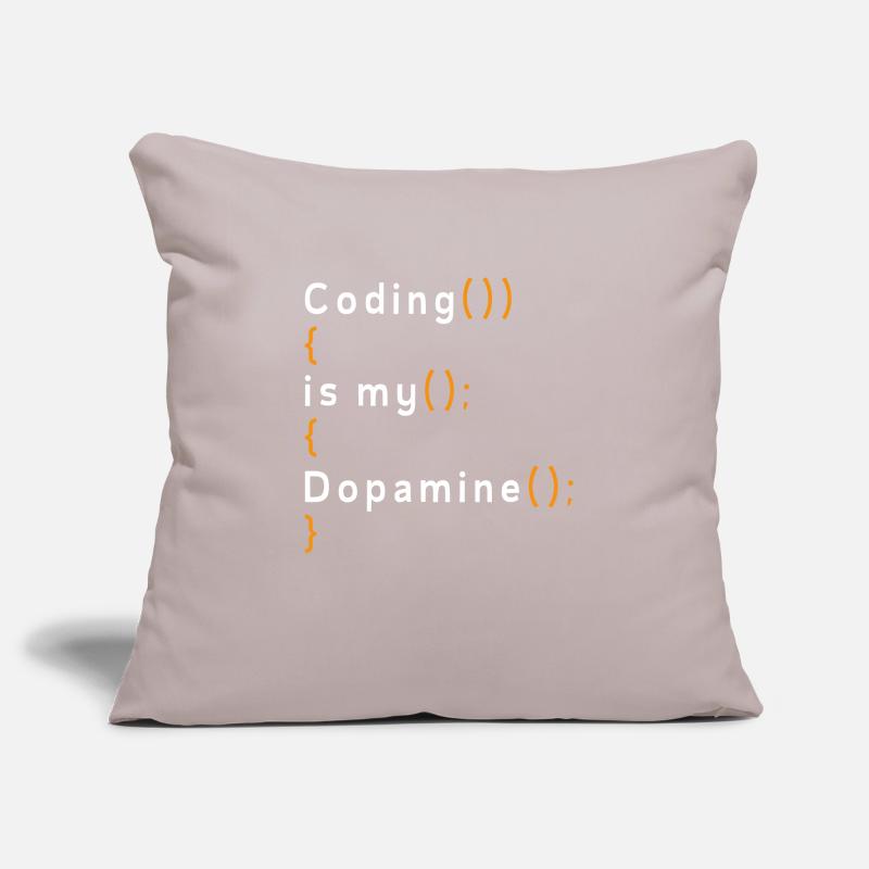 Funny Coding Is My Dopamine Coder Sofa pillowcase 17,3'' x 17,3'' (45 x 45 cm)