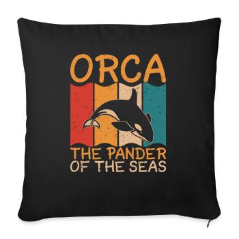 Orque Biologiste marin Épaulard épaulard - Housse de coussin décorative 45 x 45 cm - noir - Devant