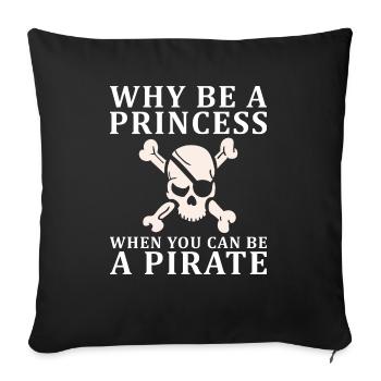 Pirate Kids Skull Party Pirates - Sofa pillowcase 17,3'' x 17,3'' (45 x 45 cm) - black - Front