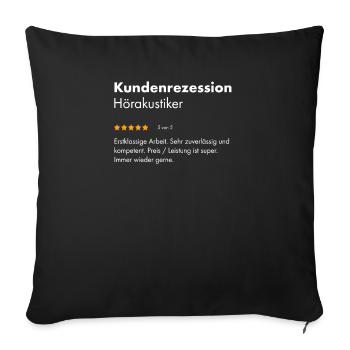 Hörakustiker I Akustiker Motiv für - Sofakissenbezug 45 x 45 cm - Schwarz - Vorne