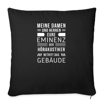 Hörakustiker I Akustiker Motiv für - Sofakissenbezug 45 x 45 cm - Schwarz - Vorne