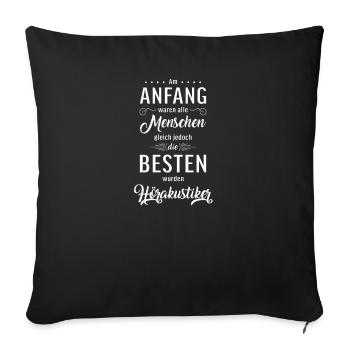 Hörakustiker I Akustiker Motiv für - Sofakissenbezug 45 x 45 cm - Schwarz - Vorne