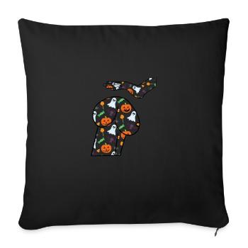 Dirty Mind Dog ou Dick Halloween Penis Dog DIck - Housse de coussin décorative 45 x 45 cm - noir - Devant
