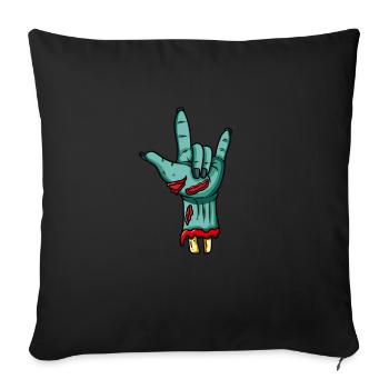 Zombie Hand Rock n Roll Bone Fingernails - Sofa pillowcase 17,3'' x 17,3'' (45 x 45 cm) - black - Front