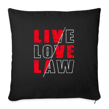 Lawyer Costume - Funny Law Student - Sofa pillowcase 17,3'' x 17,3'' (45 x 45 cm) - black - Front