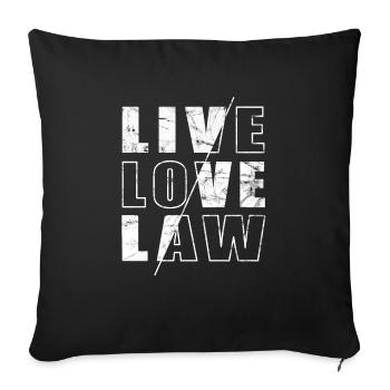 Lawyer Costume - Funny Law Student - Sofa pillowcase 17,3'' x 17,3'' (45 x 45 cm) - black - Front