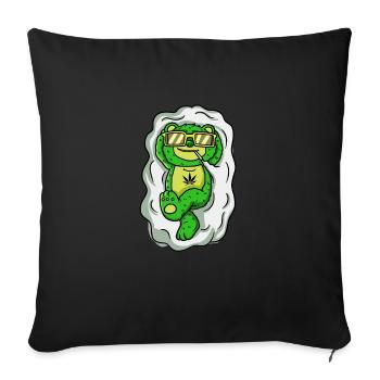 Grass Bear Lunettes de soleil Green Cloud Chilling - Housse de coussin décorative 45 x 45 cm - noir - Devant
