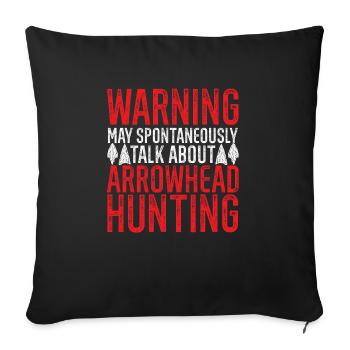 Arrowhead Hunting Arrowhead Collector - Sofa pillowcase 17,3'' x 17,3'' (45 x 45 cm) - black - Front