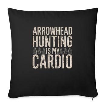 Arrowhead Hunting Arrowhead Collector - Sofa pillowcase 17,3'' x 17,3'' (45 x 45 cm) - black - Front