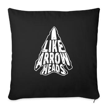 Arrowhead Hunting Arrowhead Collector - Sofa pillowcase 17,3'' x 17,3'' (45 x 45 cm) - black - Front