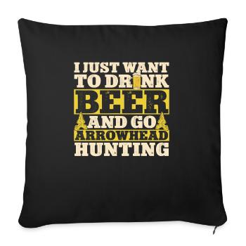 Arrowhead Hunting Arrowhead Collector - Sofa pillowcase 17,3'' x 17,3'' (45 x 45 cm) - black - Front