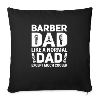 Salon de coiffure Coiffeur Coiffeur Barbier - Housse de coussin décorative 45 x 45 cm - noir - Devant