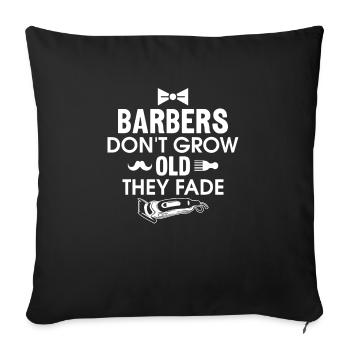 Barbershop Friseur Friseurin Barbier - Sofakissenbezug 45 x 45 cm - Schwarz - Vorne