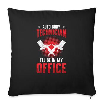 Auto Body Technician Vehicle Repair Car - Sofa pillowcase 17,3'' x 17,3'' (45 x 45 cm) - black - Front