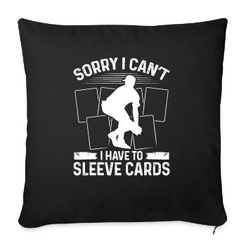 Collecteur de cartes de baseball Je dois manier les cartes - Housse de coussin décorative 45 x 45 cm - noir - Devant