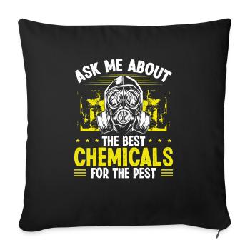 Pest Control Technician Animal Control Bug Killer - Sofakissenbezug 45 x 45 cm - Schwarz - Vorne