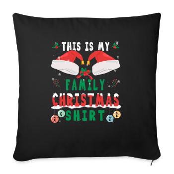 Funny Family Couple Clothes Christmas - Sofa pillowcase 17,3'' x 17,3'' (45 x 45 cm) - black - Front
