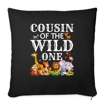 Safari Wildlife Africa le Grand 5 Zoologie - Housse de coussin décorative 45 x 45 cm - noir - Devant
