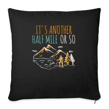 Camping en plein air Randonnée Backpacking - Housse de coussin décorative 45 x 45 cm - noir - Devant