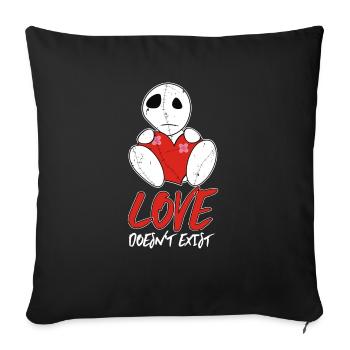 Love Doesn't Exist | Emo clothes | Emocore Goth Do - Sofa pillowcase 17,3'' x 17,3'' (45 x 45 cm) - black - Front