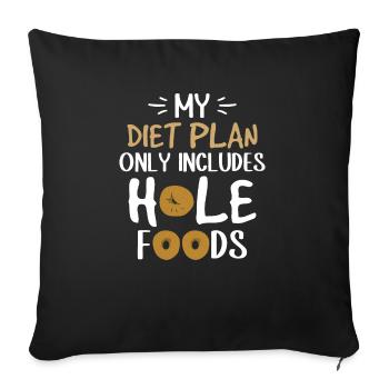Bagel Spruch Geschenk - Sofakissenbezug 45 x 45 cm - Schwarz - Vorne