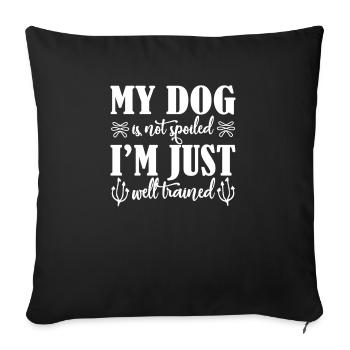 Mon chien n’est pas gâté - Housse de coussin décorative 45 x 45 cm - noir - Devant