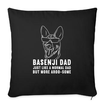 Basenji Dog Gift - Sofa pillowcase 17,3'' x 17,3'' (45 x 45 cm) - black - Front