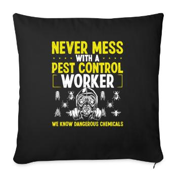 Pest Control Worker Animal Control Professional - Sofakissenbezug 45 x 45 cm - Schwarz - Vorne