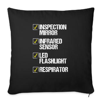 Pest Control Technician Flashlight Animal - Sofakissenbezug 45 x 45 cm - Schwarz - Vorne