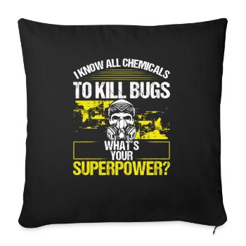 Pest Control Technician Chemical Animal Control - Sofakissenbezug 45 x 45 cm - Schwarz - Vorne