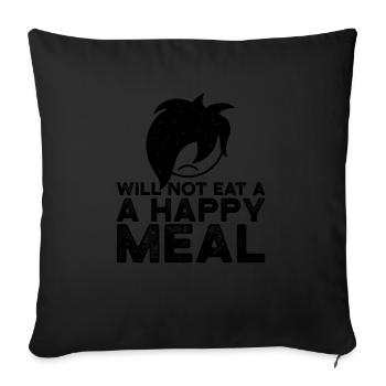 Will Not Eat A Happy Meal | Boys Emo clothes | Emo - Sofa pillowcase 17,3'' x 17,3'' (45 x 45 cm) - black - Front