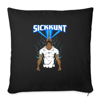 Entraînement Musculation Gym Haltérophilie - Housse de coussin décorative 45 x 45 cm - noir - Devant