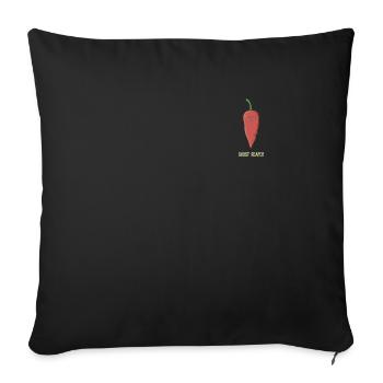 Chili Jalapenos Habaneros Carolina Reaper - Sofa pillowcase 17,3'' x 17,3'' (45 x 45 cm) - black - Front