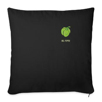 Chili Jalapenos Habaneros Carolina Reaper - Sofa pillowcase 17,3'' x 17,3'' (45 x 45 cm) - black - Front