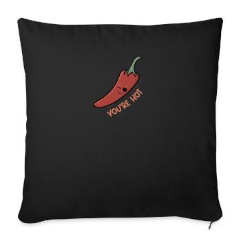 Chili Jalapenos Habaneros Carolina Reaper - Sofa pillowcase 17,3'' x 17,3'' (45 x 45 cm) - black - Front