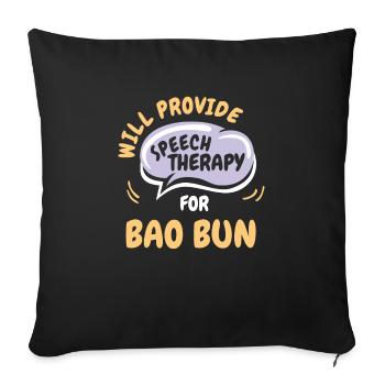 Provide Speech Therapy for Bao Bun Funny Speech - Sofakissenbezug 45 x 45 cm - Schwarz - Vorne