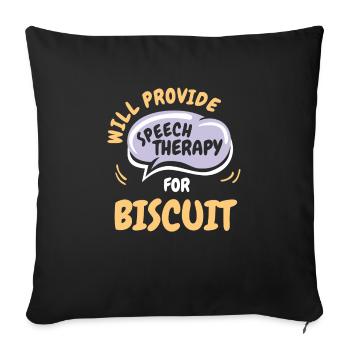 Provide Speech Therapy for Biscuit Funny Speech - Sofa pillowcase 17,3'' x 17,3'' (45 x 45 cm) - black - Front