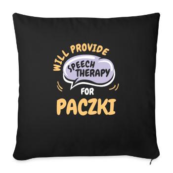 Fournir une orthophonie pour Paczki Funny Speech - Housse de coussin décorative 45 x 45 cm - noir - Devant