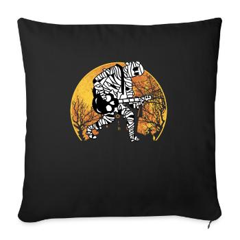 Lustige Gitarristin Mama spielt Gitarrenmusik Hallowe - Sofakissenbezug 45 x 45 cm - Schwarz - Vorne