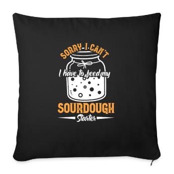 Bread Baking Baker Bakery Sourdough - Sofa pillowcase 17,3'' x 17,3'' (45 x 45 cm) - black - Front