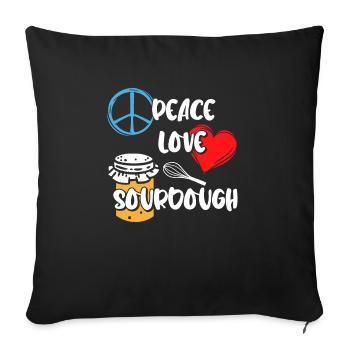Bread Baking Baker Bakery Sourdough - Sofa pillowcase 17,3'' x 17,3'' (45 x 45 cm) - black - Front