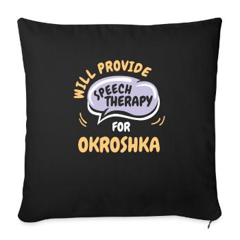 Fournir une orthophonie pour Okroshka Funny Speech - Housse de coussin décorative 45 x 45 cm - noir - Devant